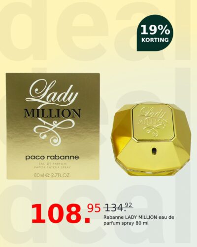 Rabanne LADY MILLION eau de parfum spray 80 ml