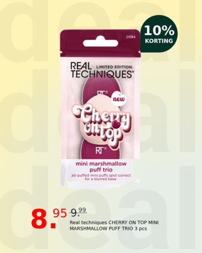 Real techniques CHERRY ON TOP MINI MARSHMALLOW PUFF TRIO 3 pcs