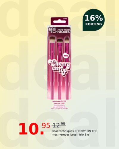 Real techniques CHERRY ON TOP mesmereyes brush trio 3 u
