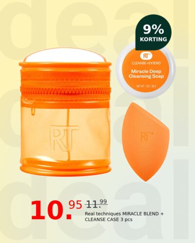 Real techniques MIRACLE BLEND + CLEANSE CASE 3 pcs