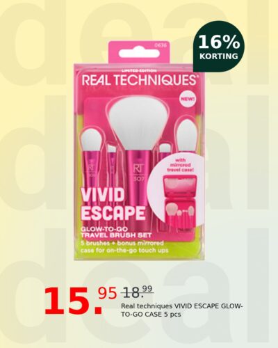 Real techniques VIVID ESCAPE GLOW-TO-GO CASE 5 pcs