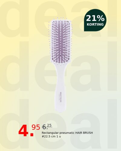 Rectangular pneumatic HAIR BRUSH #22.5 cm 1 u