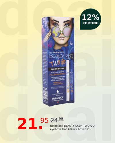 Refectocil BEAUTY LASH TWO GO eyebrow tint #Black brown 2 u