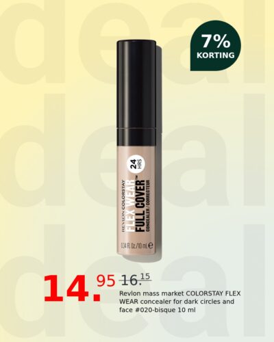 Revlon mass market COLORSTAY FLEX WEAR concealer for dark circles and face #020-bisque 10 ml