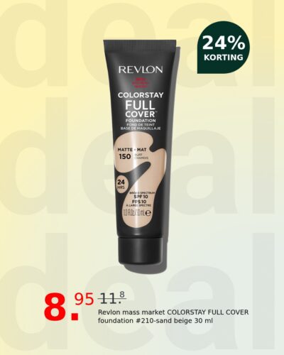 Revlon mass market COLORSTAY FULL COVER foundation #210-sand beige 30 ml