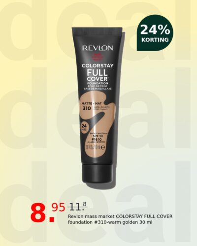 Revlon mass market COLORSTAY FULL COVER foundation #310-warm golden 30 ml