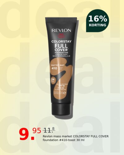 Revlon mass market COLORSTAY FULL COVER foundation #410-toast 30 ml