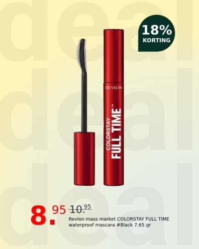 Revlon mass market COLORSTAY FULL TIME waterproof mascara #Black 7.65 gr