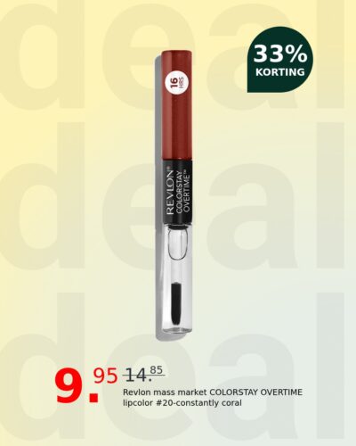 Revlon mass market COLORSTAY OVERTIME lipcolor #20-constantly coral