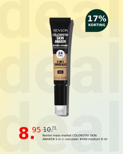Revlon mass market COLORSTAY SKIN AWAKEN 5-in-1 concealer #040-medium 8 ml