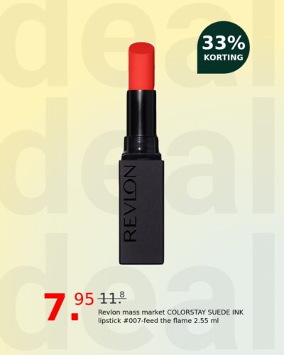 Revlon mass market COLORSTAY SUEDE INK lipstick #007-feed the flame 2.55 ml