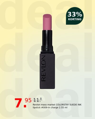 Revlon mass market COLORSTAY SUEDE INK lipstick #009-in charge 2.55 ml