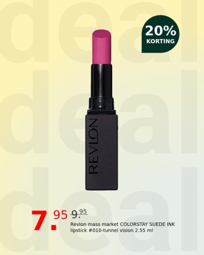 Revlon mass market COLORSTAY SUEDE INK lipstick #010-tunnel vision 2.55 ml