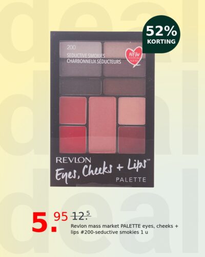 Revlon mass market PALETTE eyes, cheeks + lips #200-seductive smokies 1 u