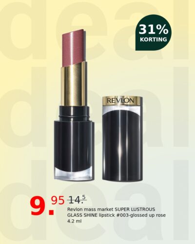 Revlon mass market SUPER LUSTROUS GLASS SHINE lipstick #003-glossed up rose 4.2 ml