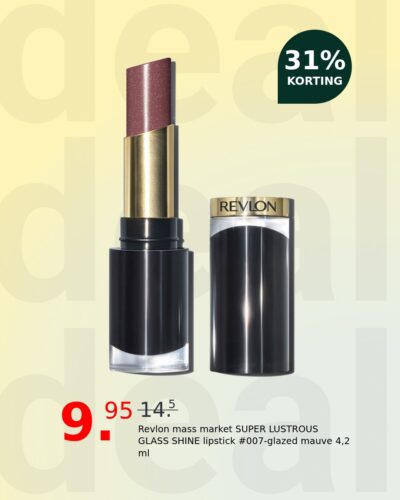 Revlon mass market SUPER LUSTROUS GLASS SHINE lipstick #007-glazed mauve 4,2 ml