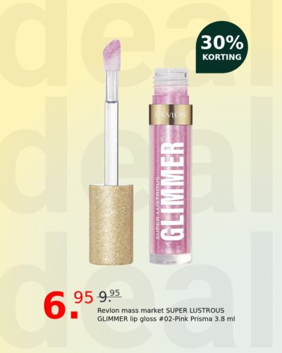 Revlon mass market SUPER LUSTROUS GLIMMER lip gloss #02-Pink Prisma 3.8 ml