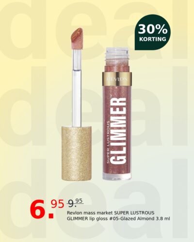 Revlon mass market SUPER LUSTROUS GLIMMER lip gloss #05-Glazed Almond 3.8 ml