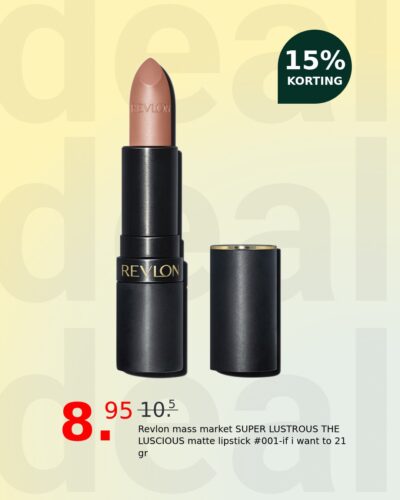 Revlon mass market SUPER LUSTROUS THE LUSCIOUS matte lipstick #001-if i want to 21 gr