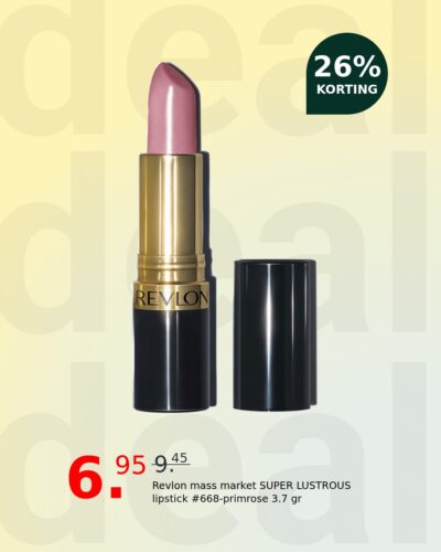Revlon mass market SUPER LUSTROUS lipstick #668-primrose 3.7 gr