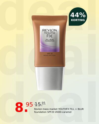 Revlon mass market YOUTHFX FILL + BLUR foundation SPF20 #400-caramel
