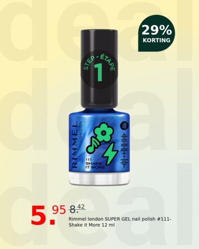 Rimmel london SUPER GEL nail polish #111-Shake it More 12 ml