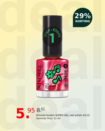 Rimmel london SUPER GEL nail polish #112-Summer Frizz 12 ml
