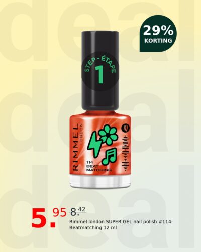 Rimmel london SUPER GEL nail polish #114-Beatmatching 12 ml