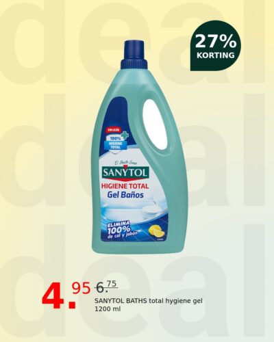 SANYTOL BATHS total hygiene gel 1200 ml