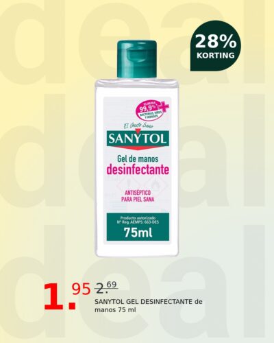 SANYTOL GEL DESINFECTANTE de manos 75 ml