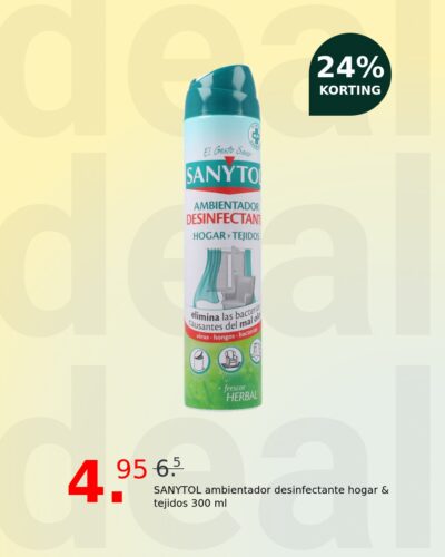 SANYTOL ambientador desinfectante hogar & tejidos 300 ml