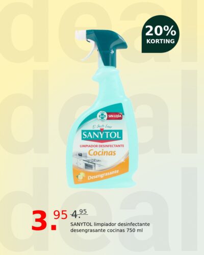 SANYTOL limpiador desinfectante desengrasante cocinas 750 ml