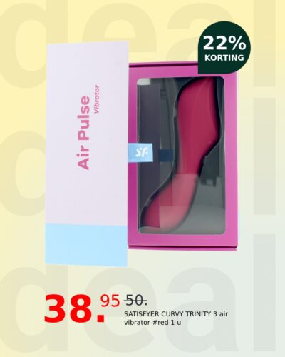 SATISFYER CURVY TRINITY 3 air vibrator #red 1 u