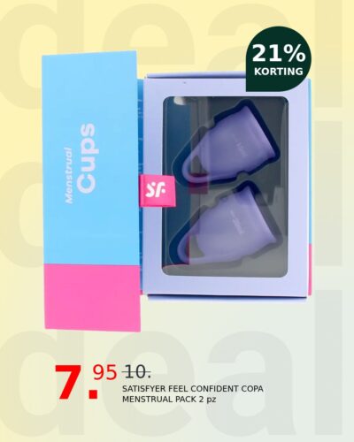 SATISFYER FEEL CONFIDENT COPA MENSTRUAL PACK 2 pz