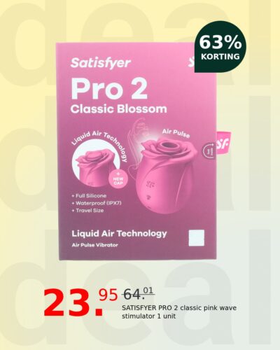 SATISFYER PRO 2 classic pink wave stimulator 1 unit