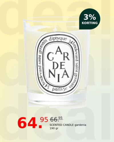 SCENTED CANDLE gardenia 190 gr