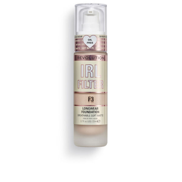 Revolution make up IRL FILTER longwear foundation #F3 23ml