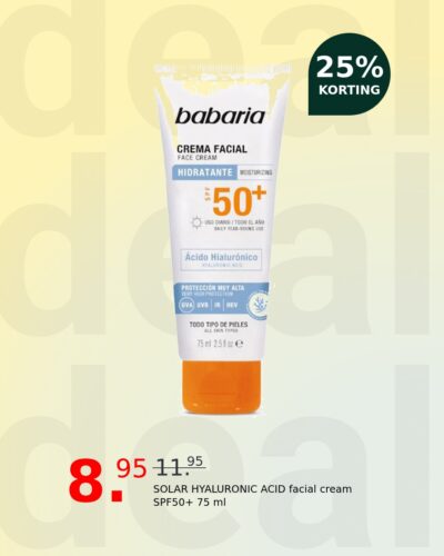SOLAR HYALURONIC ACID facial cream SPF50+ 75 ml