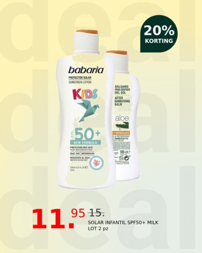SOLAR INFANTIL SPF50+ MILK LOT 2 pz