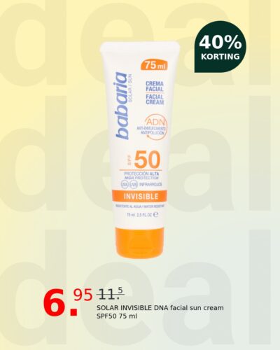 SOLAR INVISIBLE DNA facial sun cream SPF50 75 ml