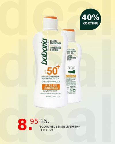 SOLAR PIEL SENSIBLE SPF50+ LECHE set