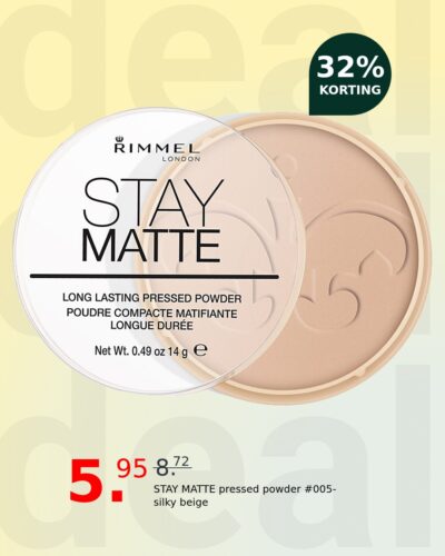 STAY MATTE pressed powder #005-silky beige