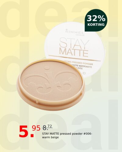 STAY MATTE pressed powder #006-warm beige