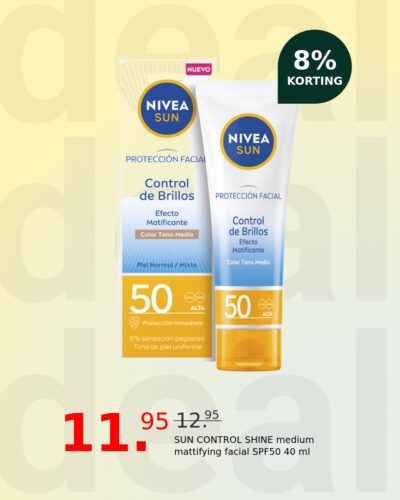 SUN CONTROL SHINE medium mattifying facial SPF50 40 ml