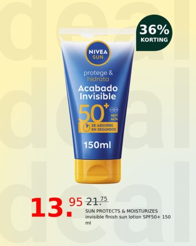 SUN PROTECTS & MOISTURIZES invisible finish sun lotion SPF50+ 150 ml