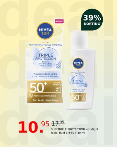 SUN TRIPLE PROTECTION ultralight facial fluid SPF50+ 40 ml