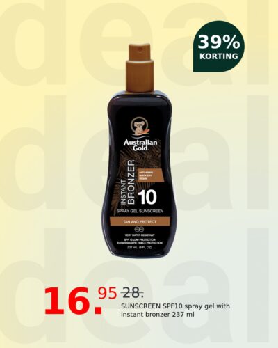 SUNSCREEN SPF10 spray gel with instant bronzer 237 ml