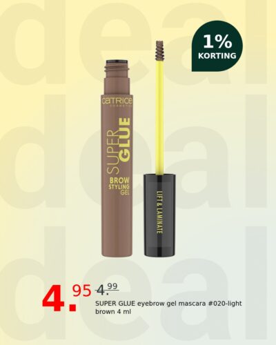 SUPER GLUE eyebrow gel mascara #020-light brown 4 ml