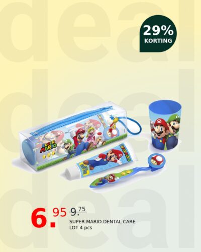 SUPER MARIO DENTAL CARE LOT 4 pcs