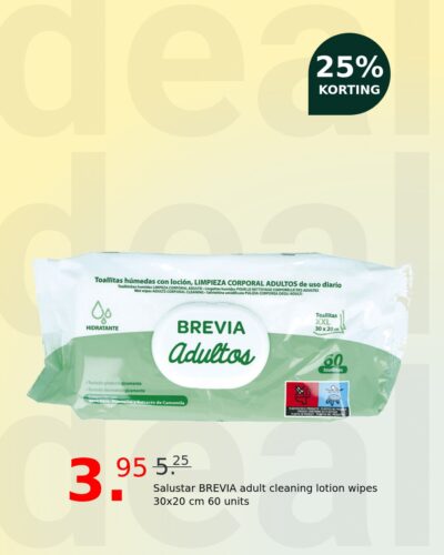 Salustar BREVIA adult cleaning lotion wipes 30x20 cm 60 units